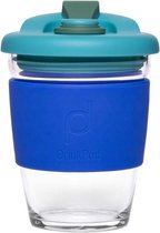 Herbruikbare Koffiebeker - 340ml - Oceaan Blauw - Glas - Pioneer