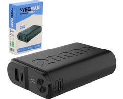 Wegman Powerbank 20000 mAh - Compact - 22.5W Snellader - USB-C/USB-A - Universeel voor Telefoon, Tablet en Gadgets - Noodpakket - Kleine Mini Powerbank