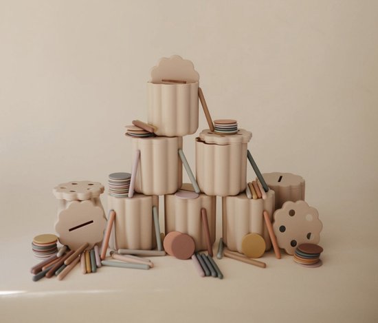 Mushie Sorteerset - Coin & Tube van Mushie — afbeelding 2
