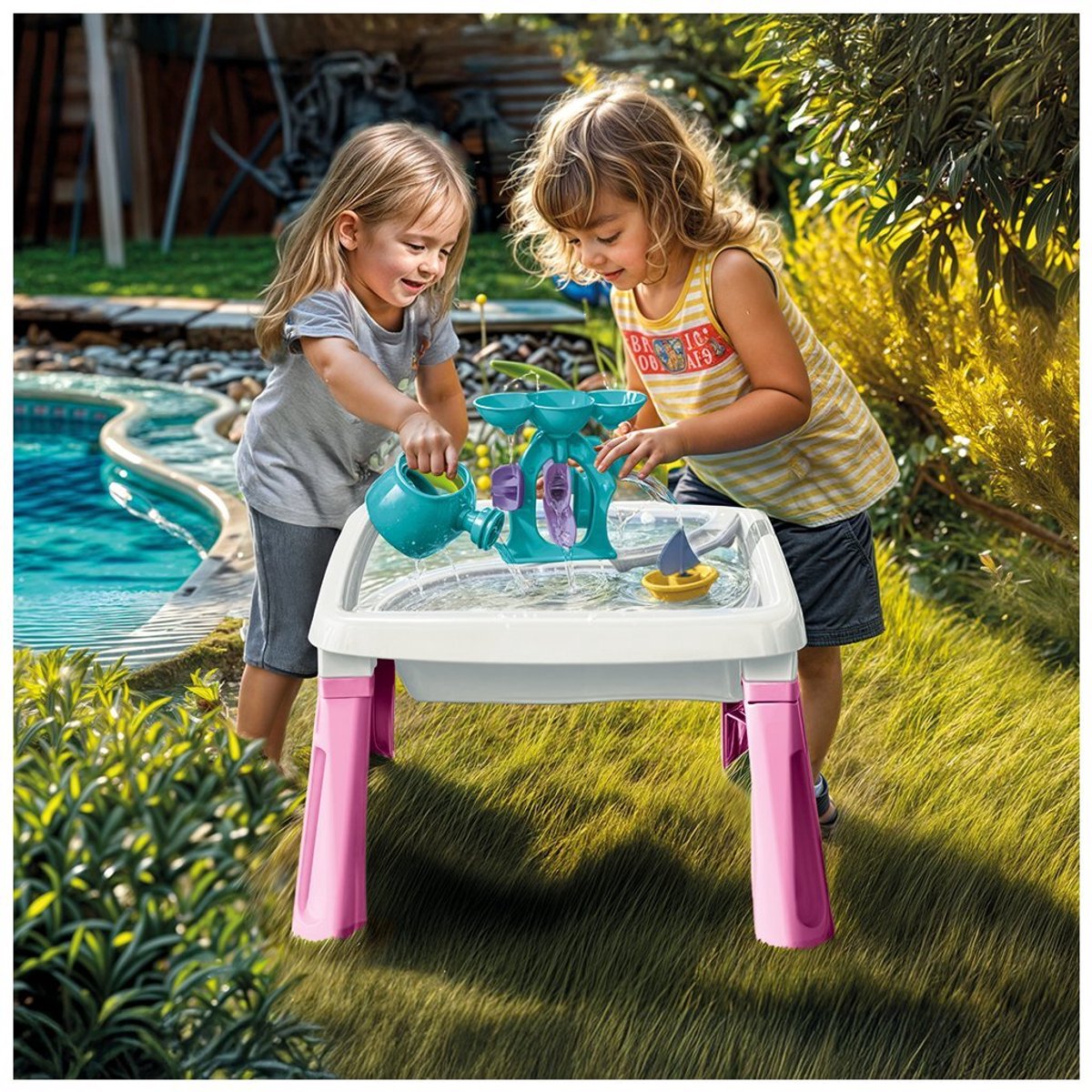 Dolu Creativity Roze Zand- en Watertafel — afbeelding 3