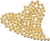 120 stuks 3 mm gouden rocailles messing kralen kraalafstandhouders met spacer kralen voor armbanden