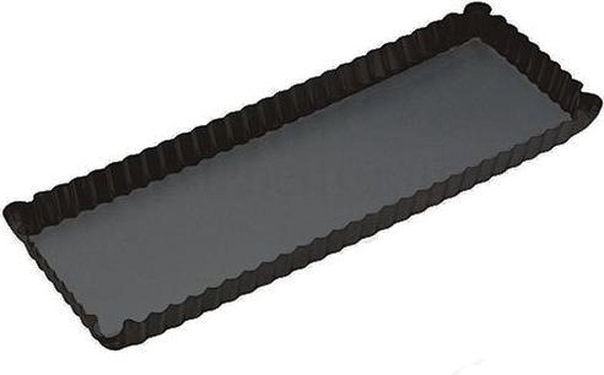 Rechthoekige geribbelde bakvorm met losse bodem 36cm x 13cm - Masterclass
