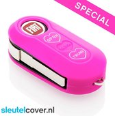 Fiat SleutelCover - Neon Roze / Silicone sleutelhoesje / beschermhoesje autosleutel