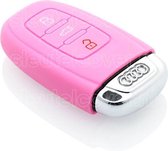 Audi SleutelCover - Roze / Silicone sleutelhoesje / beschermhoesje autosleutel