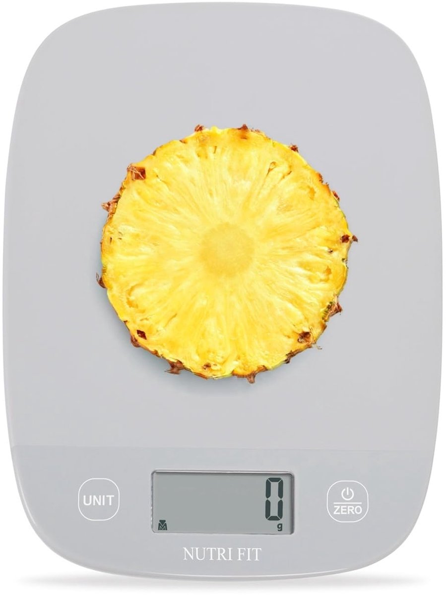 Digitale Keukenweegschaal - Ultradunne Elektronische Weegschaal met Groot Display - Multifunctioneel en Nauwkeurig