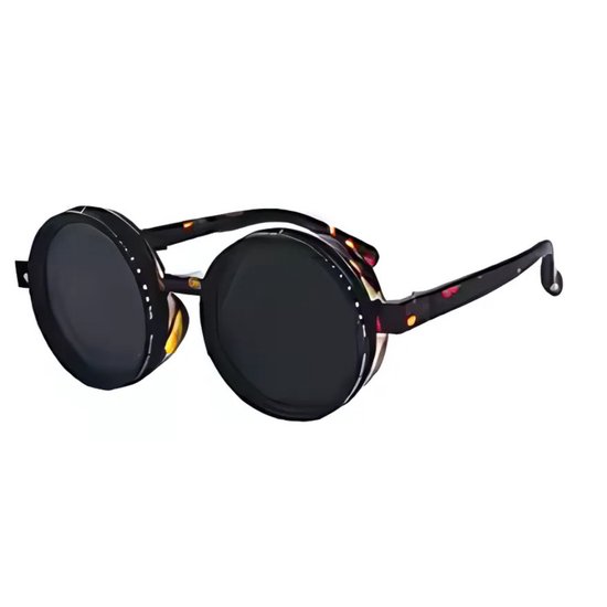 Lunettes de soleil polarisées rondes Mookes, verres teintés réglables de 1 à 9 vitesses avec filtre ND, couleur ambre