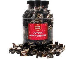 Côte d'Or Chokotoff chocolade met opschrift "Joyeux Anniversaire!" - chocolade verjaardagscadeau - pure chocolade met toffee - 1600g