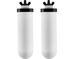 Waterfiltervervanging, keramische reinigingselementen, eenvoudig te vervangen, compatibel met de meeste merken, zwaartekrachtsysteem, 2-pak, wit