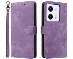 Coverup Hoesje - Geschikt voor Xiaomi Poco M7 Pro 5G Hoesje - Coverup Book Case met Koord - Paars