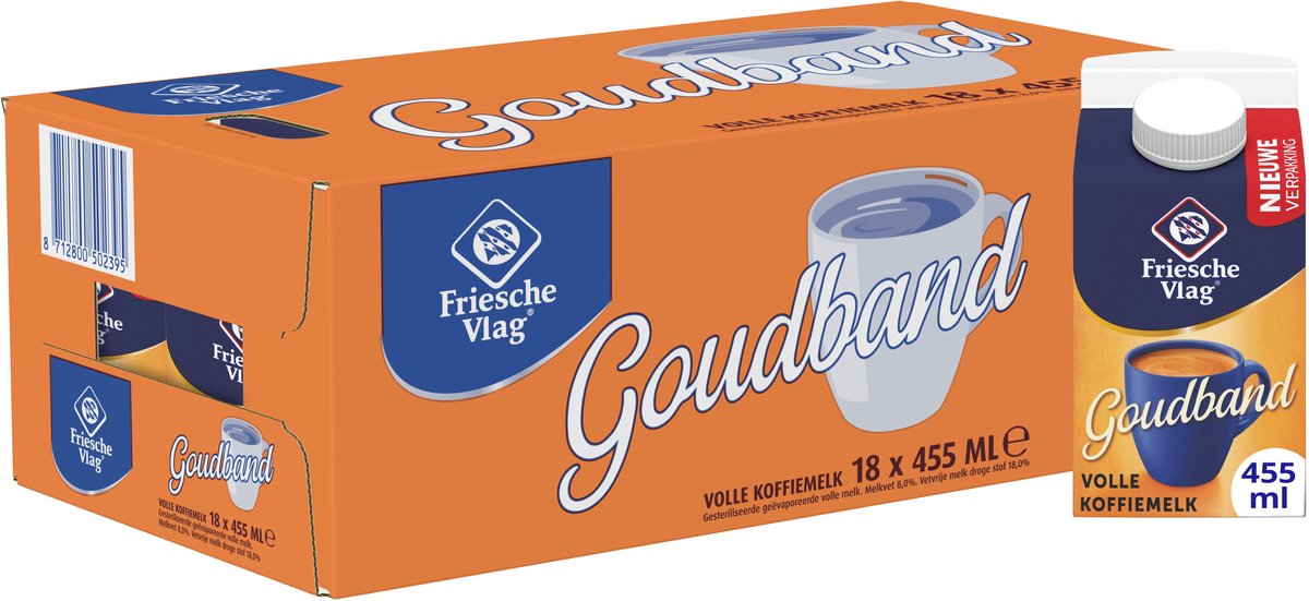 Goedkoopste Friesche Vlag Goudband Koffiemelk 18 x 455ml