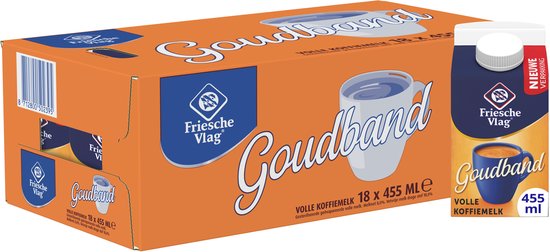 Friesche Vlag Goudband Koffiemelk 18 x 455ml - Voordeelverpakking