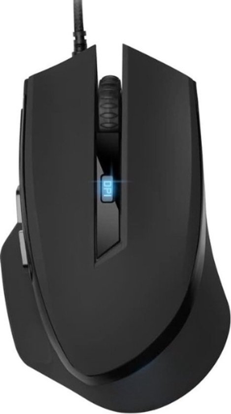 StayPowered Gaming Muis - Ultieme Precisie en Comfort voor Gamers - 4200 DPI - 6 Instelbare DPI-Niveaus - Ergonomisch Ontwerp - Duimknoppen voor Extra Controle - Verlicht Logo - Meerdere Kleuren - Zwart - Levering Sneller dan Aangegeven!