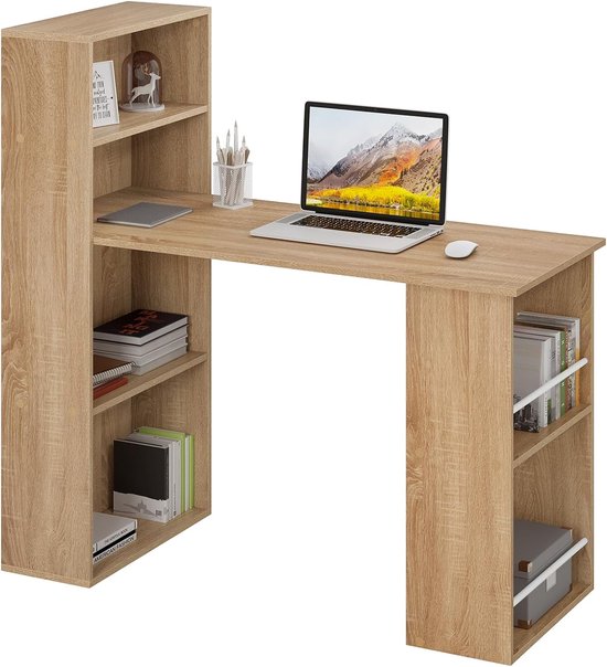 WOLTU Nachtkastje met 2 laden, 3 planken, hoge tafel, boekenkast, 37 x 30 x 114 cm, smal modern nachtkastje voor slaapkamer, woonkamer, werkkamer, wit, NTS18ws