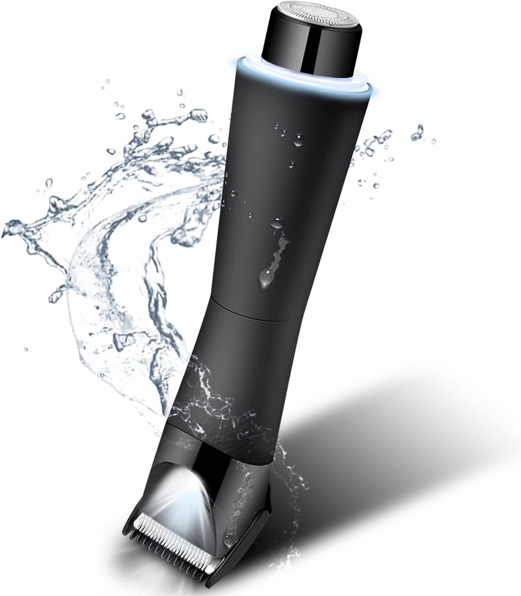 Dubbelzijdige Ball Trimmer voor Mannen - Waterdichte Bodygroomer met LED-verlichting en 2-in-1 Ontwerp