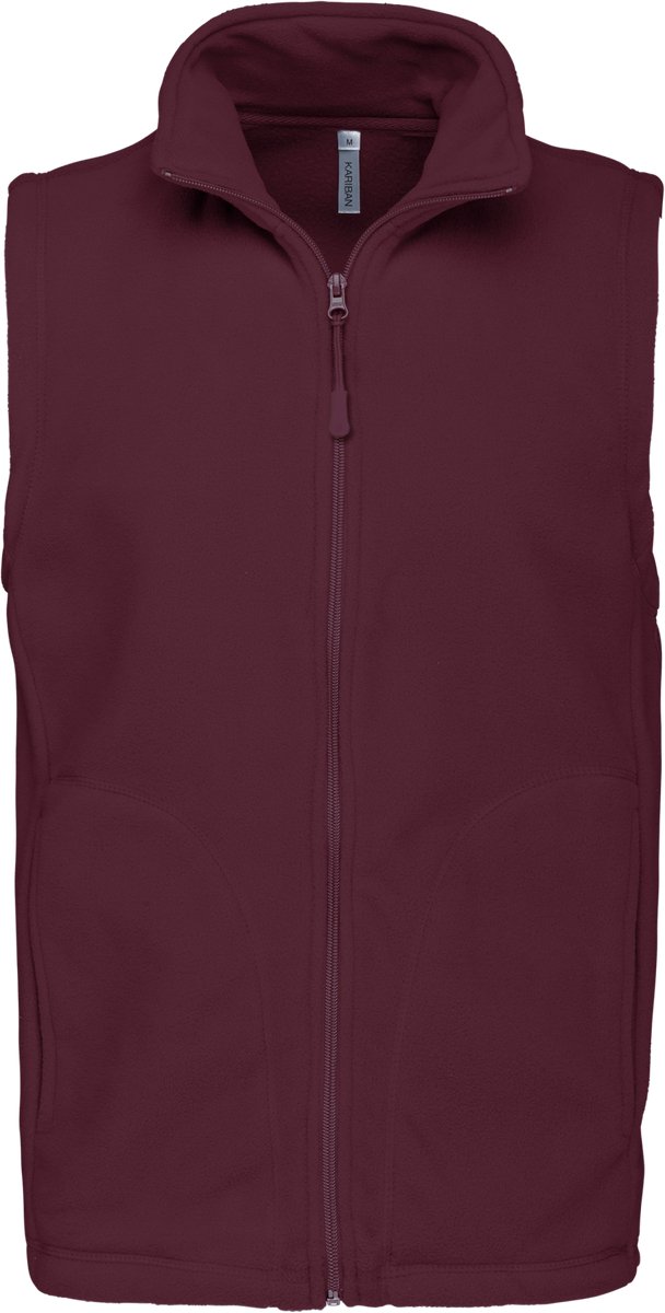 Kariban Bodywarmer van microfleece heren K913 - Wine - 5XL