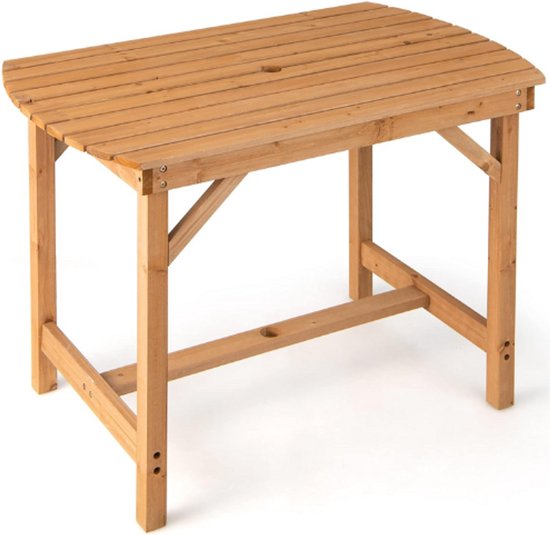 Met parasolgat Tuin eettafel met een breedte van 50 tot 75 cm
