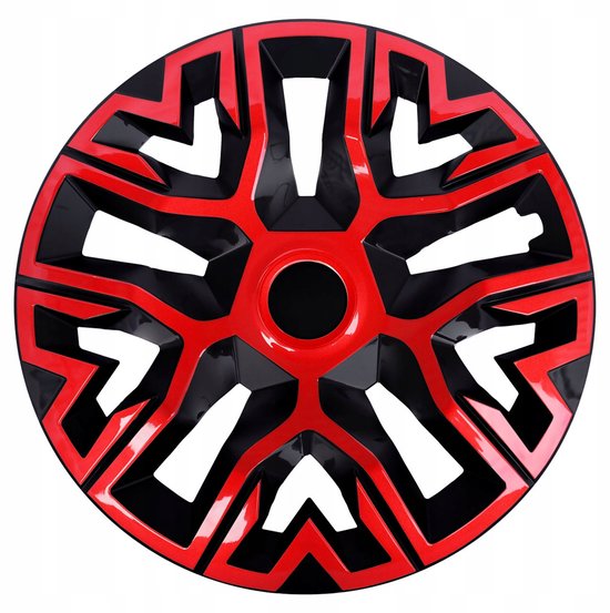 Enjoliveurs universels NRM The Best Bicolor rouge/noir 16'' - 4 pièces