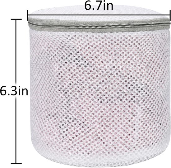 Lot de 3 sacs de lavage pour soutien-gorge, filets de lavage, sacs pour machine à laver, pour linge délicat, filets de lavage pour lingerie, filets de lavage pour sous-vêtements avec fermeture éclair , pour sous-vêtements intimes - Gris - 15 x 17 cm