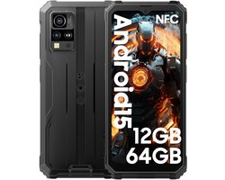 Blackview BV4800 SE - Robuuste Smartphone - 12GB RAM - 64GB - 6,56 inch - Dual 4G LTE - Android 15 - IP68 Waterdicht - NFC - GPS - Zwart