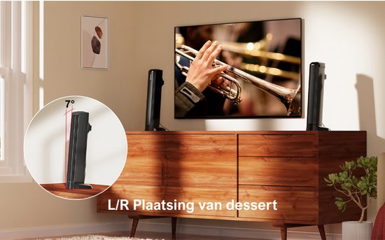 ULTIMEA Apollo S40 - 2.2-kanaals Soundbar - Afneembaar - Smart App Bediening - Box Speaker voor TV - Zwart van Merkloos — afbeelding 5