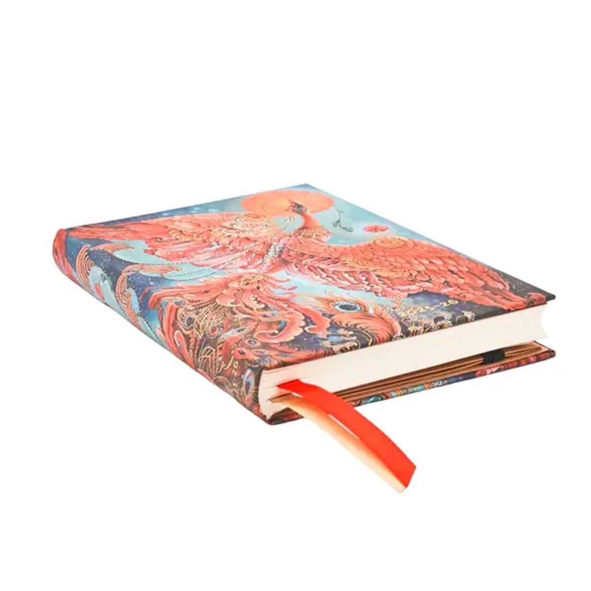 2026 Firebird (birds Of Happiness) Mini 18-month Horizontal Hardcover Flexi Dayplanner 2025-2026 (elastic Band Closure)
