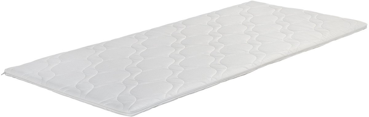 MatrasDirect Topdekmatras NASA NL - 80x200 - 3 cm dik - Anti-Allergie - Afritsbare en wasbare hoes Wit