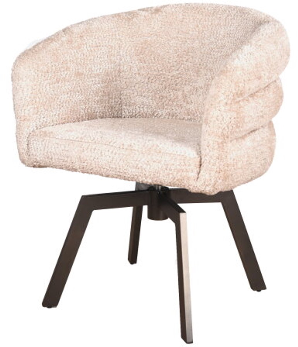 Eetkamerstoel Imola poot Mars draaibaar Anodic brown - be lovely beige 170