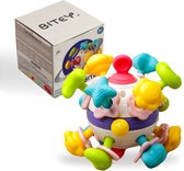 Bitey - Rammelaar - Bijtring Baby - Montessori Speelgoed - BPA-vrij - Grijp- en Bijtspeelgoed - Kraamcadeau - Babyshower Cadeau - Baby Speelgoed - Spelen en ontdekken - vanaf 3 maanden