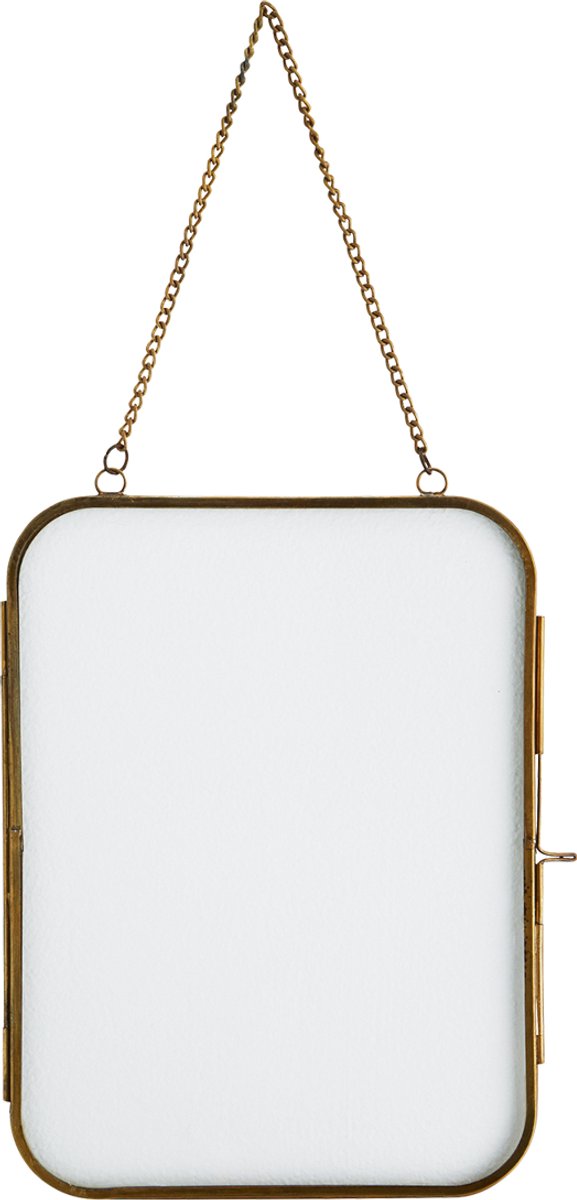 Fotolijst met afgeronde hoeken messing 15,5 cm x 20,5cm