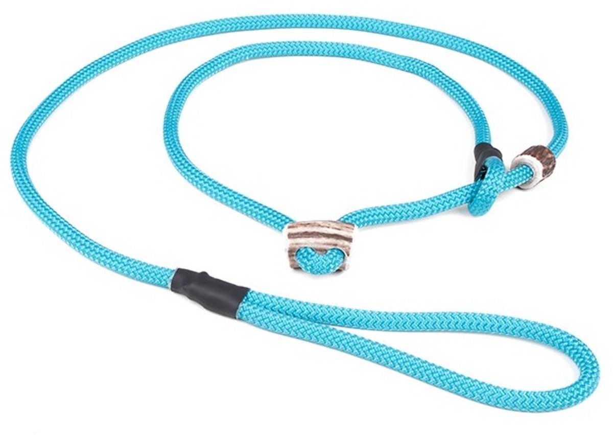Mystique® Field trial moxon Lijn 8mm 130cm turquoise met hoornstopper