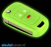 Autosleutel Hoesje geschikt voor Opel - SleutelCover - Silicone Autosleutel Cover - Sleutelhoesje Glow in the dark / Lichtgevend