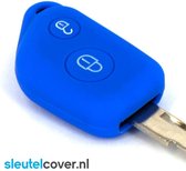 Autosleutel Hoesje geschikt voor Citroën - SleutelCover - Silicone Autosleutel Cover - Sleutelhoesje Blauw