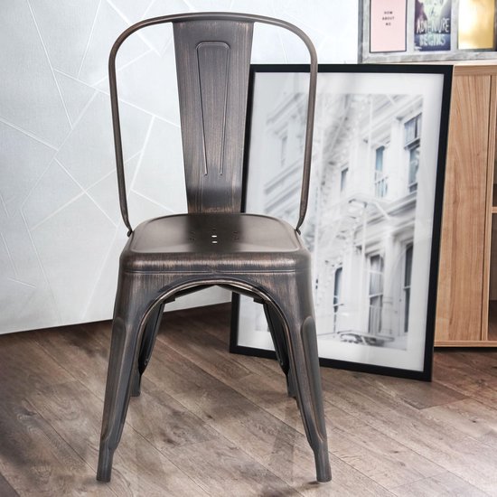 Table de bar - hjh OFFICE - VANTAGGIO HIGH T - Rouge - Acier