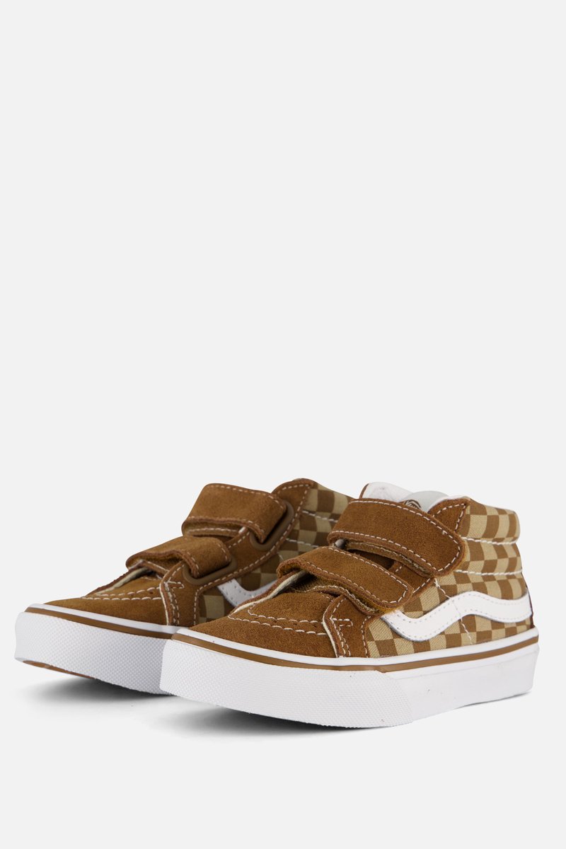 Vans SK8 Sneakers Unisex Mid Reissue V Checkerboard Bruin