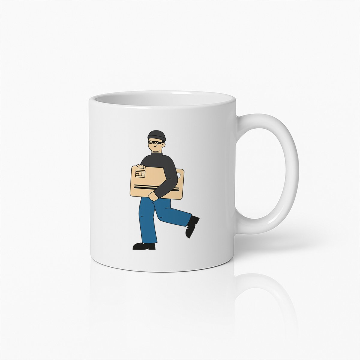 Grappige Cartoon Dief Mok – Humoristische Koffiebeker voor Grapjassen en Cadeau Ideeën