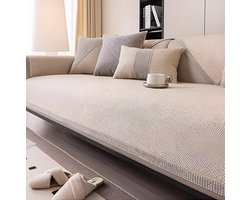 E-Shop4u® - Bankhoezen - D-Luxe Bankhoes - Kussenhoezen - Kussenhoes - 45x45cm - Beige
