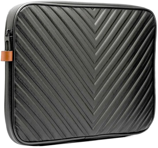 DE LAMASSU Lira Laptoptas 16 inch, waterafstotend en schokbestendig, zakelijke notebooktas, MacBook, Dell, HP, Lenovo Asus, licht en met trolley-riem, voor dames en heren, zwart