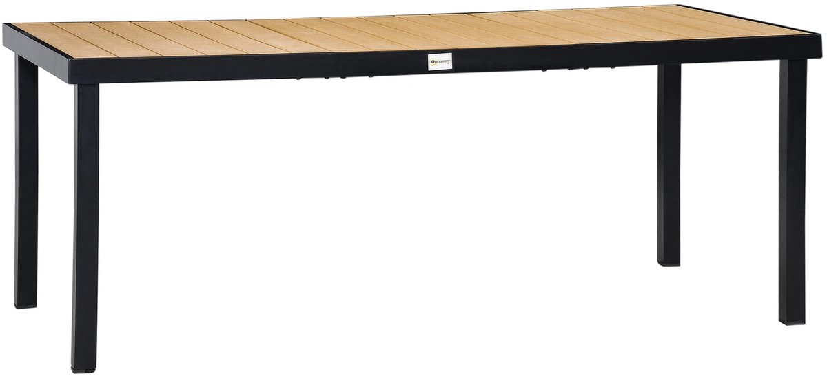 Stemily Tuintafel - Aluminium - 8 Personen - Weerbestendig - Antislip & Verstelbare Poten - tot 50KG - 190 x 90 x 74 cm