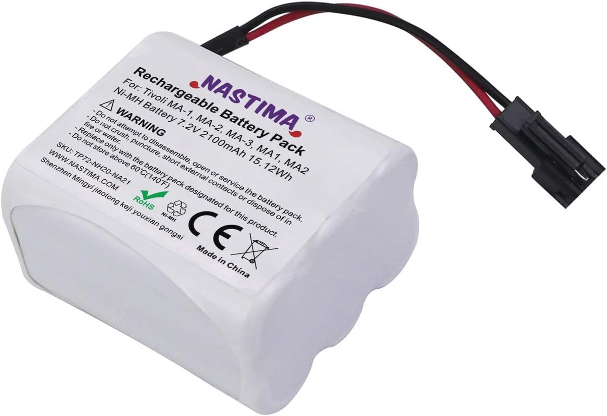 7,2 V 2100 mAh Ni-MH batterij voor Tivoli PAL/iPAL Radio