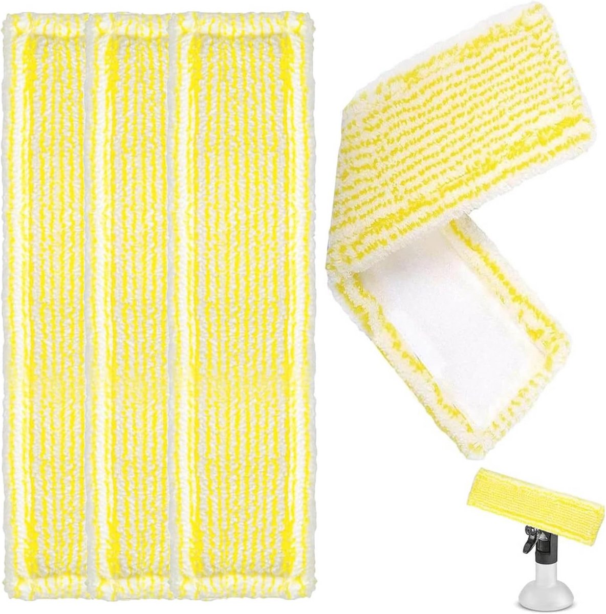 Microvezel Wisserovertrek Set van 4 voor Raamreiniging - Perfecte Vervangen voor Raamzuiger