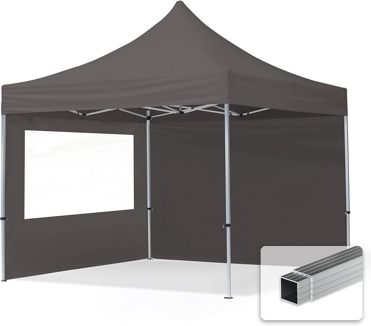 Vouwtent 3x3m met zijwanden - Lichtgewicht en Duurzaam Partytent Grijs