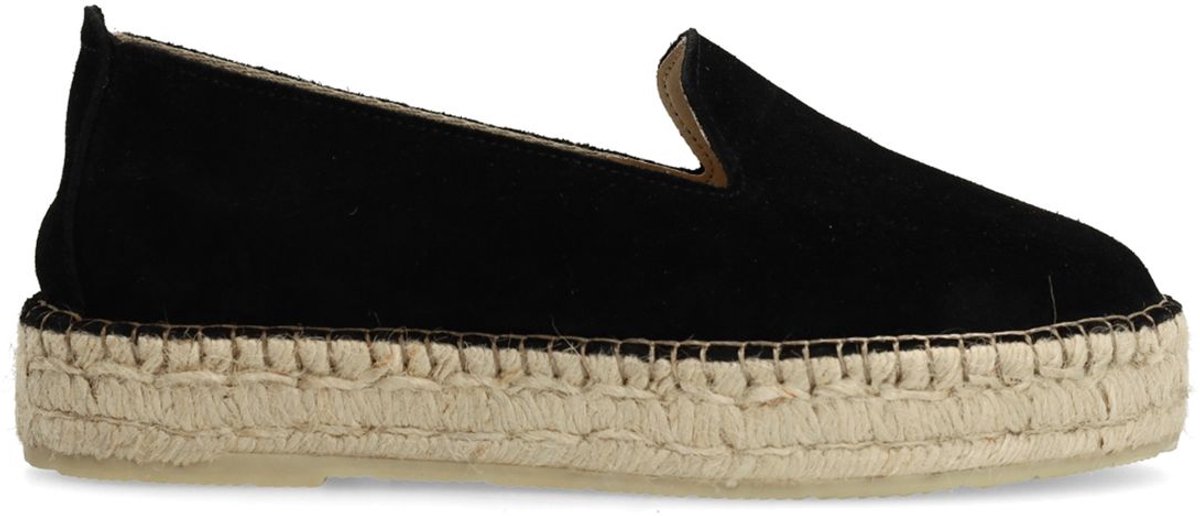 Sacha - Dames - Zwarte suède espadrilles - Maat 38