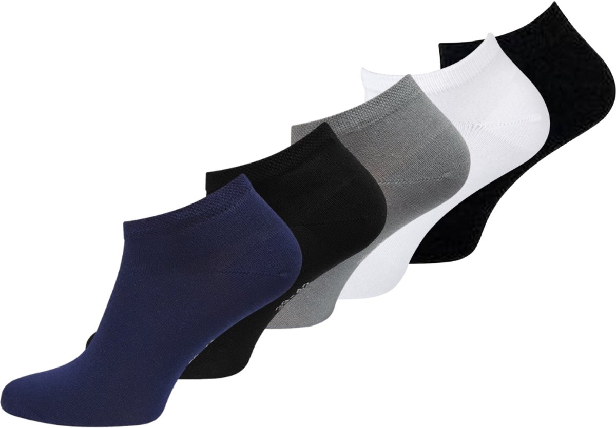 green-goose® Luxe Bamboe Enkelsokken Dames - Dames Sneakersokken - 4 Paar | Zwart - Maat 35-38 - 95% Bamboe - Superzacht en Duurzaam