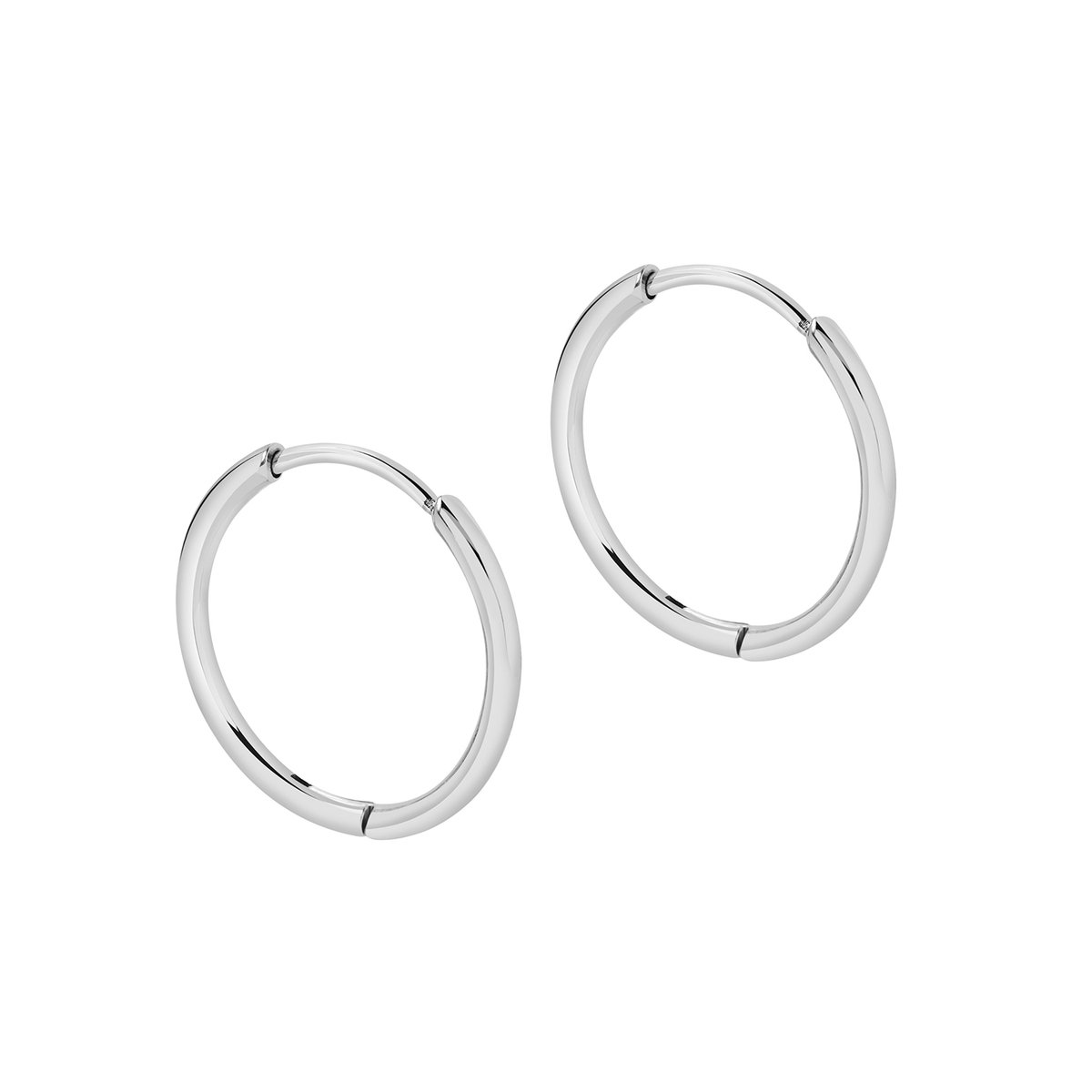 Basic Hoop 12MMx 1,2MM- Zilver stainless steel