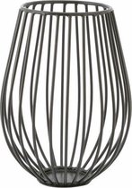 Point-Virgule - Bougeoir en fil noir ø 14cm H 18cm