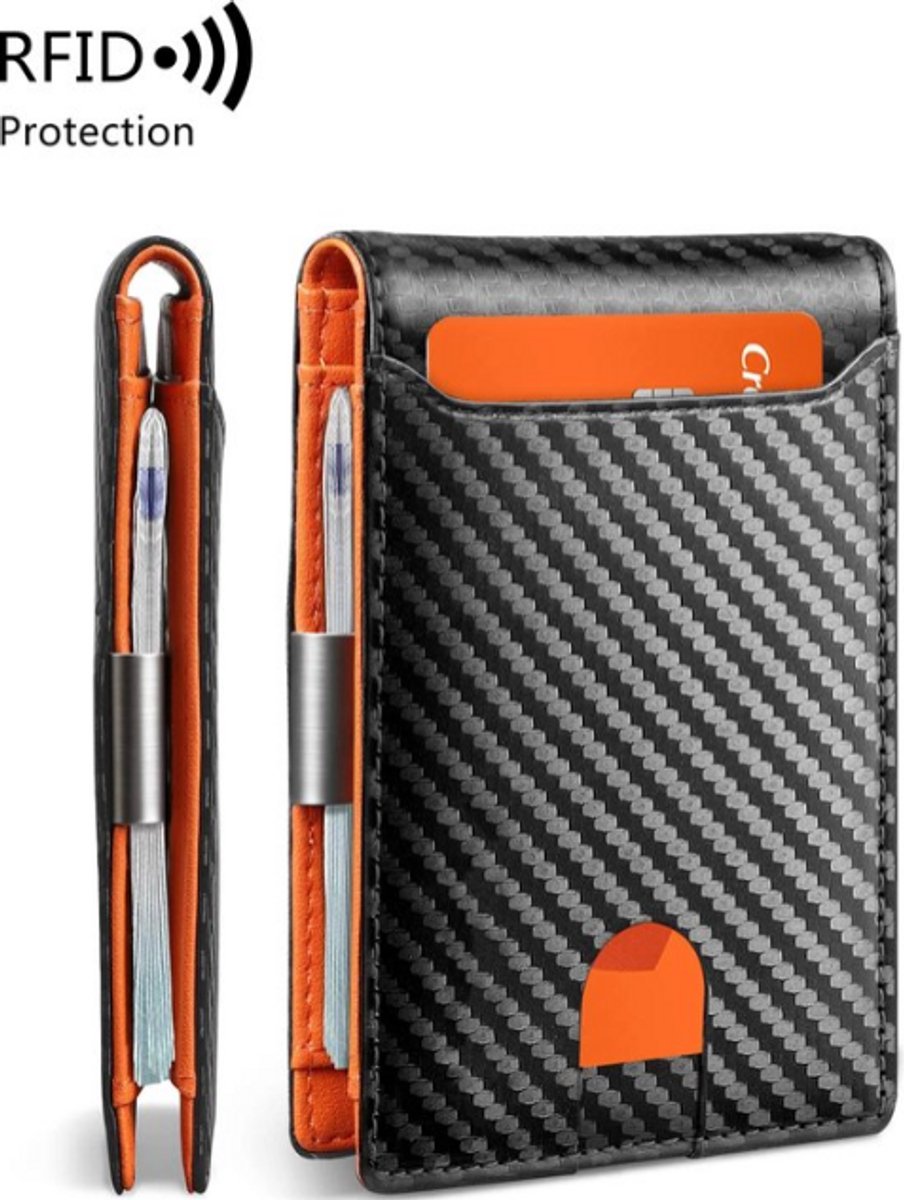 Minimalistische Heren Portemonnee met RFID Bescherming - Multifunctionele Voorzak Kaartenhouder, Grote Capaciteit voor 11 Kaarten, Veilig en Compact