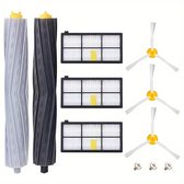 iRobot Roomba Accessoires Set – Compatibel met Serie 800 t/m 980 – 2 Rubber Hoofdrollen – 3 Zijborstels – 3 HEPA Filters – Complete Vervangingsset – Geschikt voor Roomba 860 865 870 880 960 966 980 – Onderhoudsset Robotstofzuiger