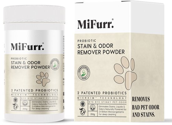 Détachant MiFurr® - Poudre Probio - Solution puissante pour les taches et odeurs tenaces des Animaux domestiques