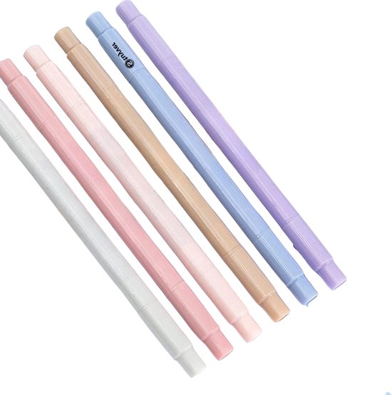 Markeerstiften pastel – Bijbel markeerstiften – Bijbel markers – Ronde Twinmarker dubbelzijdige markeerstiften set – Fineliners Pastel stiften – Markers pastel – Dual-tip markeren met esthetische kleuren – Koel gekleurd
