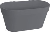 Elho Loft Urban Green Wall Pot Duo 28 - Bloempot voor Balkon Buiten - Ø 28.0 x H 13.2 cm - Antraciet